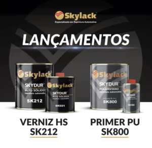Verniz Alto Sólidos SK212 e Primer PU SK800